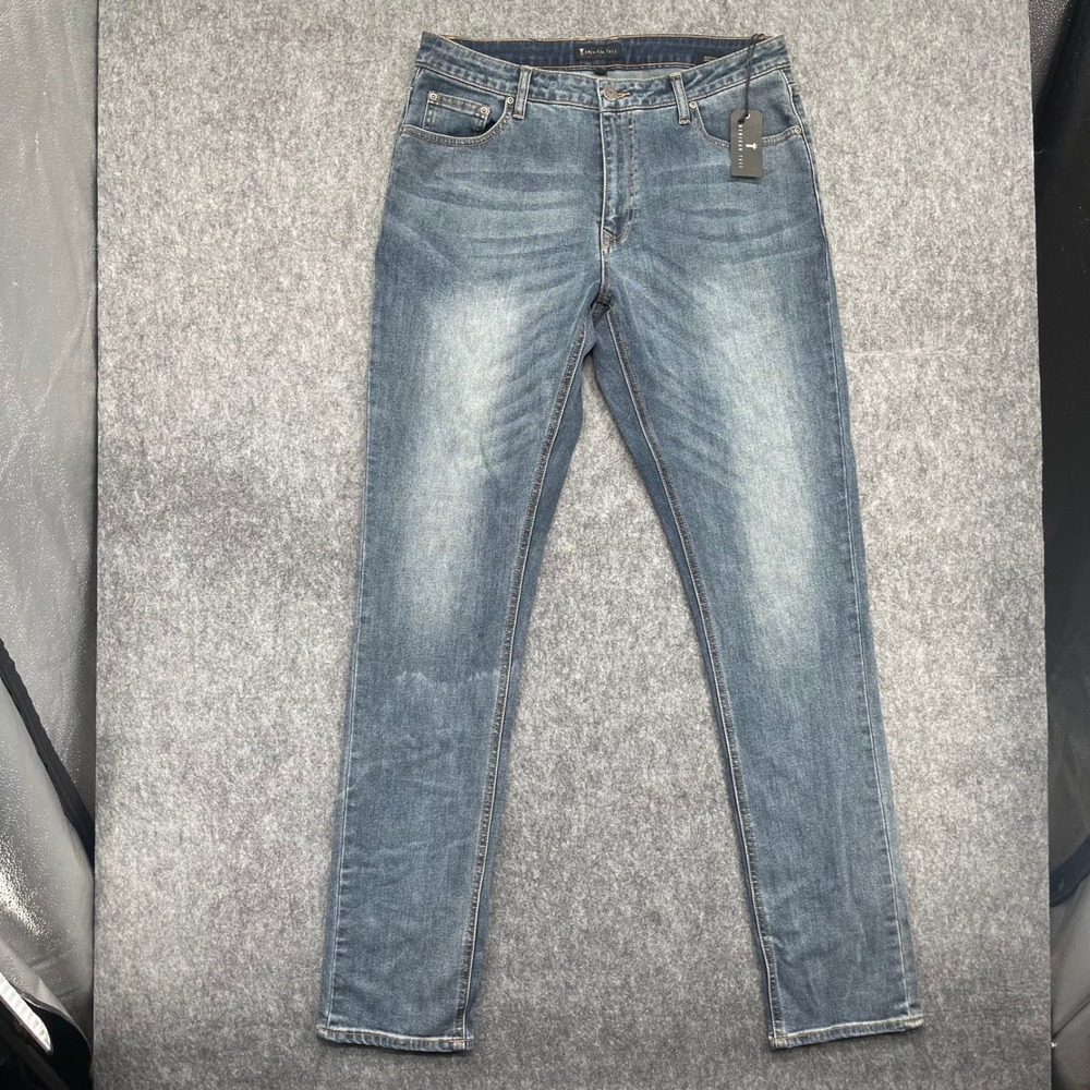 American Tall Jeans Mens 36x36 Tapered Medium Blue Wash New